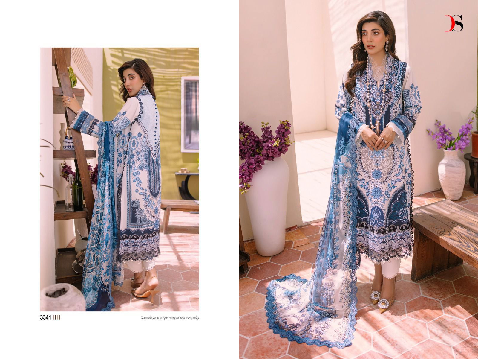 Deepsy Firdous Bliss Lawn 23 Cotton Dupatta Pakistani Salwar Suits
